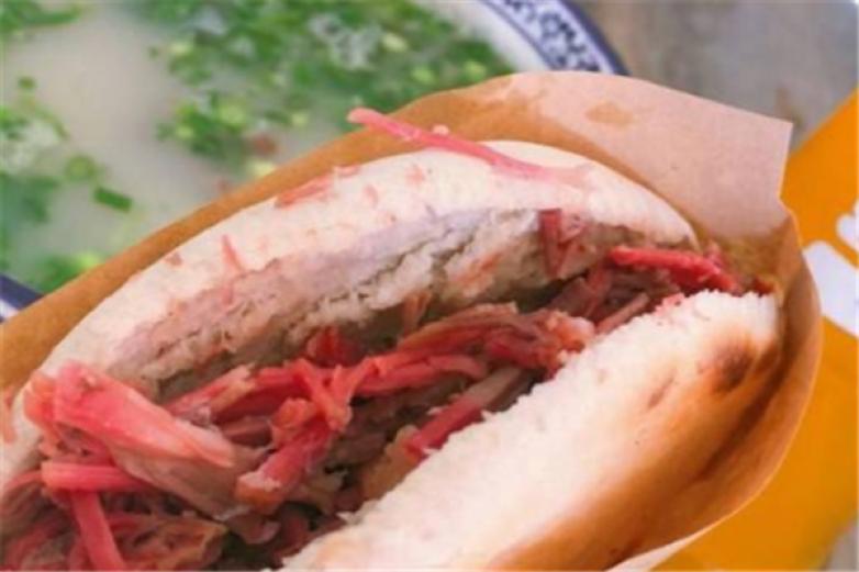 李老四腊牛肉夹馍