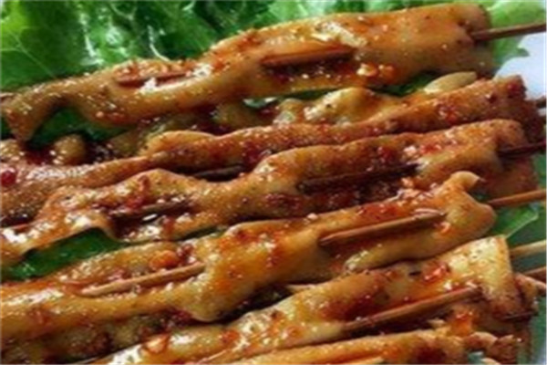 铁板鸭肠串